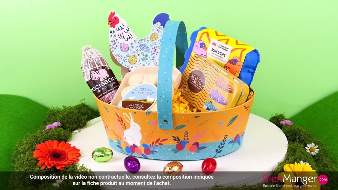 Panier Cadeau Hérisson En Bois - Corbeille à Oeufs Pâques Déco Ferme