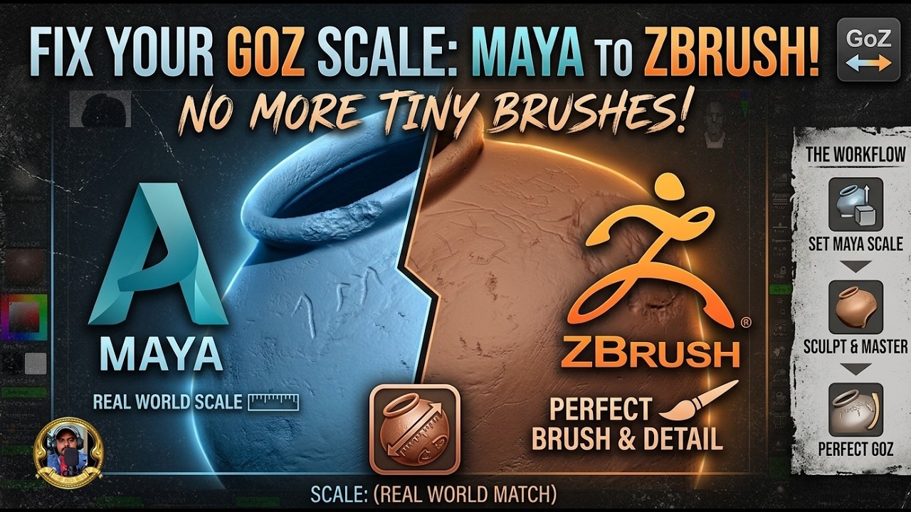 Fix ZBrush to Maya Scale Issues Permanently! | Scale Master & GoZ ...