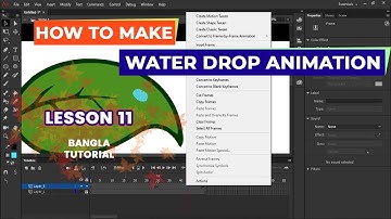 How to Water drop Animation | Shape tween | Adobe Animate CC BANGLA tutorial | Lesson 11