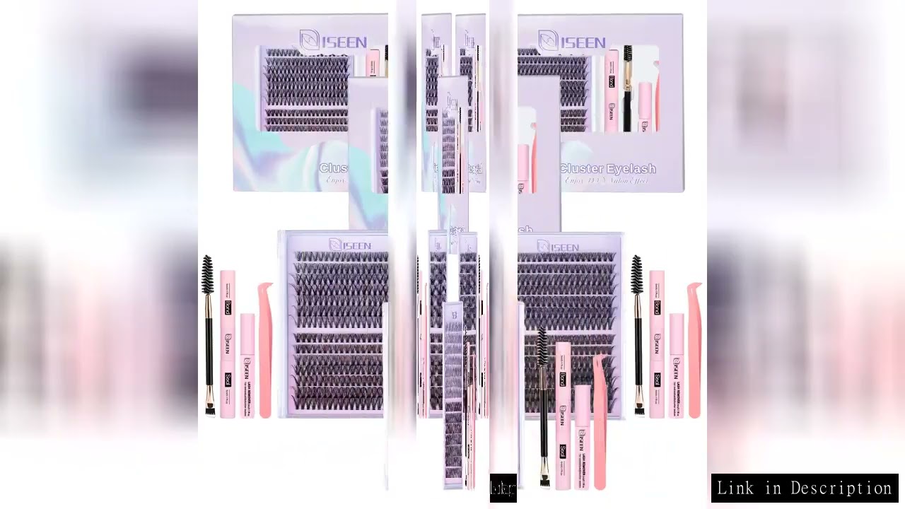 ISEEN DIY Eyelash Extension Kit Lash Clusters with Mascara Brush Bond and Seal Lash Glue Remover Las