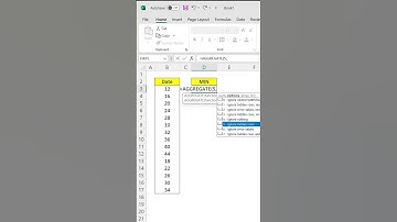 Combination of Aggregate & Min in #excel   #trending #youtube #youtuber #learning #ytshorts  #excel