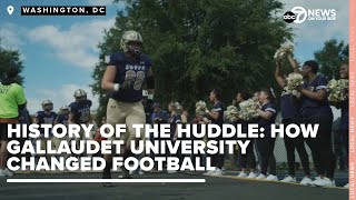 Gallaudet University in Washington, D.C. is home to the iconic 'football huddle' sports strategy