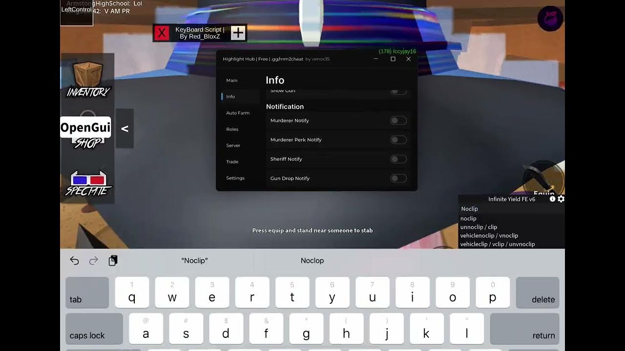 Roblox Fe Script Showcase (Mm2 Highlight Hub) - YouTube