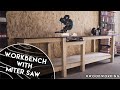 Workbench with Miter Saw | Studio Timber | #woodworking #DIY