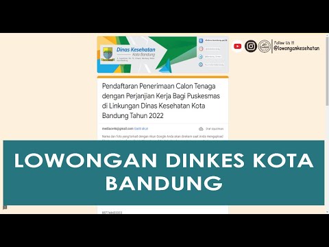 LOWONGAN DINKES KOTA BANDUNG | JUNE 2022 |