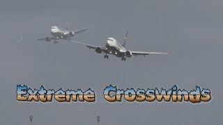 Extreme Crosswind Landings Two Ryanair Goaround Missed Approach With Atc Bad Weather