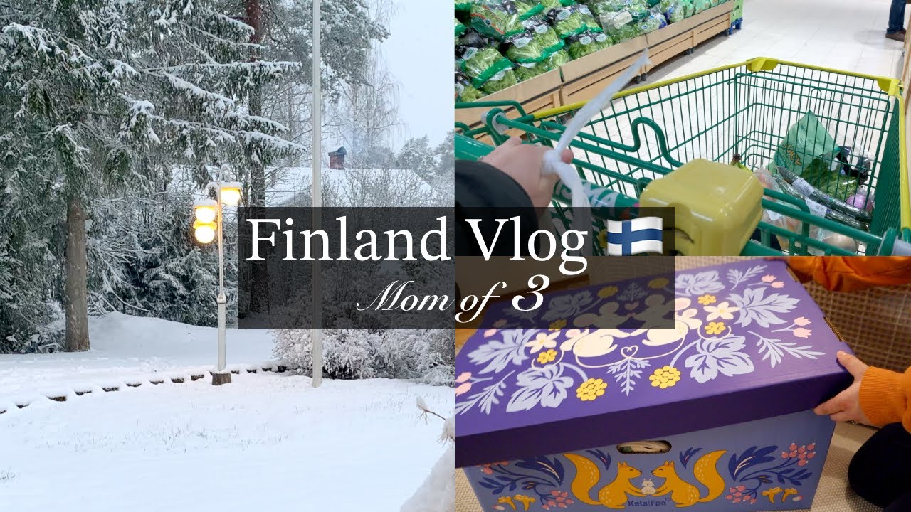 Покупки продуктов | Коробка для беременных | Видеоблог мамы троих детей из Финляндии 🇫🇮