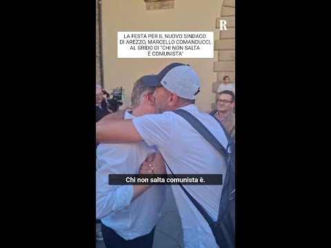 Video Festa neo SINDACO Arezzo al grido di chi non salta è comunista
