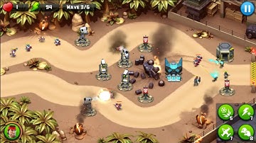 Alien Creeps TD - Level 2 Serpentine Mine - Veteran Mode (Without Tesla and Support)