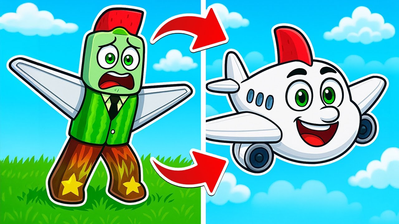 Job Veranderd In Een Vliegtuig In Roblox!