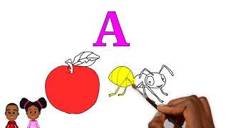 Learning the letter A – Learn English alphabets and colours with Ely Tv and Rhymes