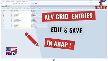 ALV Grid Editable - Edit and Save Entries [english]