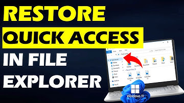Restore Quick Access in File Explorer in Windows
