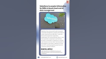 Salesforce to acquire Informatica for $8Bn to boost cloud and AI data management