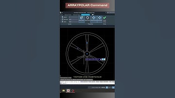 ARRAYPOLAR- AutoCAD Tips & Tricks #shorts #autocad #tutorial #design #architecture #civilengineering