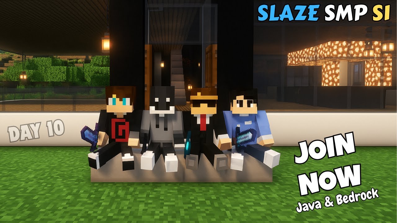 Slaze SMP S1 Public Server | JAVA + BEDROCK | Minecraft SMP LIVE - YouTube