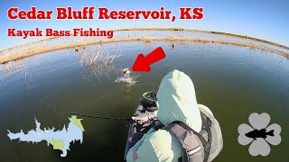 Kayak Fishing at Cedar Bluff Reservoir, KS
