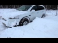 Captiva в глубоком снегу offroad