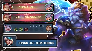 Our MM kept feeding, so I had to take matters into my own hammer | Mobile Legends