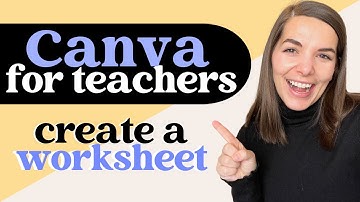 How To Create a Worksheet With Canva for Beginners 2023 | Canva For Teachers Tutorial