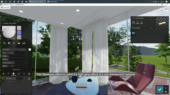 Apply glowing light effect to a non transparent material  in Lumion - Beginner Tutorial