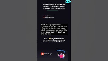 Wait......Did Python Just Tell a Joke 😂#pythondevelopers #coding #programming #codeadventure