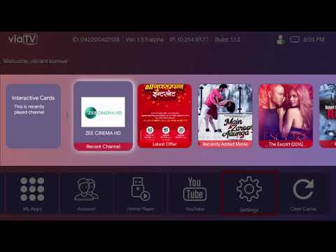 ViaTV - Top Bar, Interactive Card & Home Menu