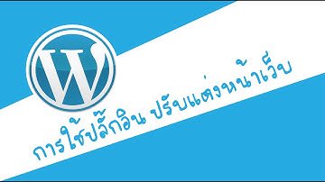 การใช้ปลั๊กอิน ปรับแต่งหน้าเว็บ ในWordpress