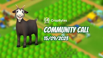 CropBytes Community Call - 15/09/2023