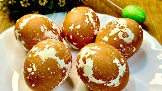 DRAGON EGG-SPACE eggs in onion peels without chemicals❗️How to paint eggs for Easter 2024