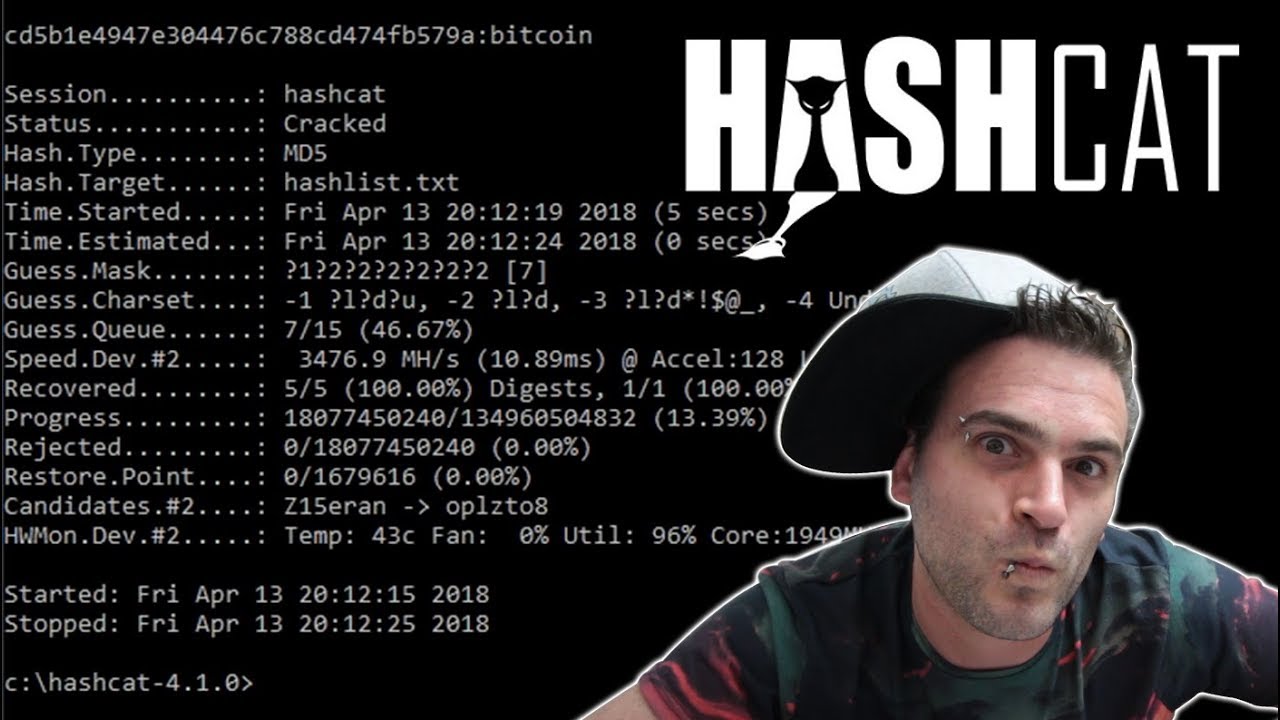 hashcat bitcoin pavyzdys