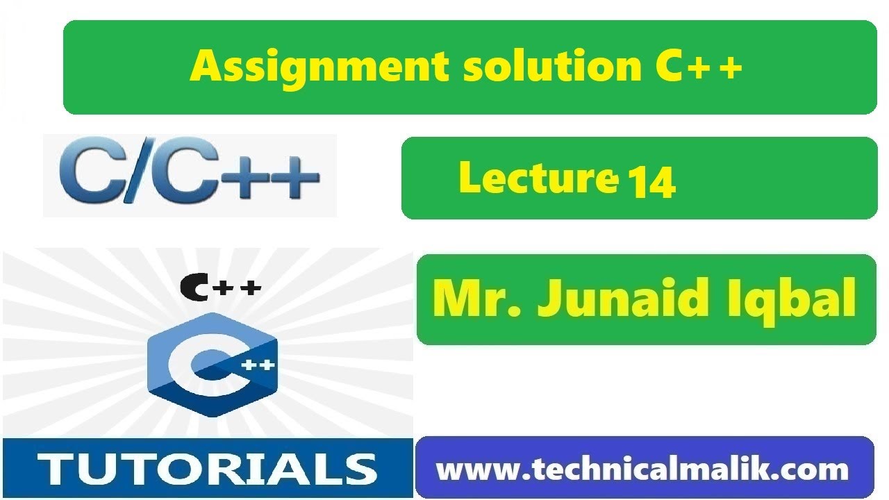 Assignment Solution C++ - YouTube