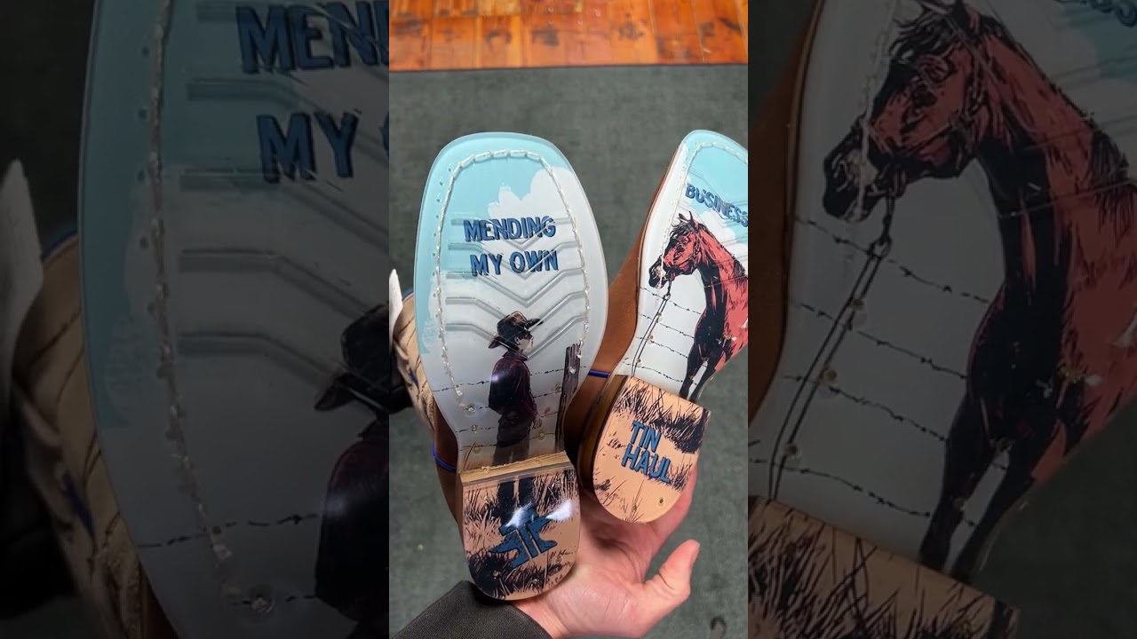 Tin Haul Little Boy's Razor Sharp Barbed Wire Square Toe Boots