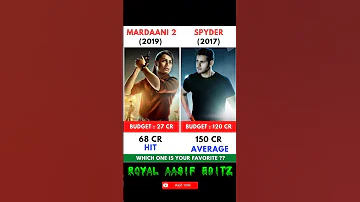 Mardaani 2 Vs Spyder Movie Comparision || Box Office Collection #shorts