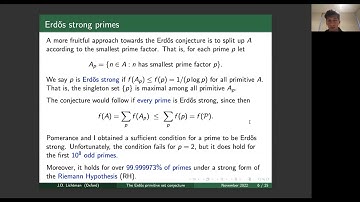 Jared Duker Lichtman: A proof of the Erdős primitive set conjecture (NTWS 149)