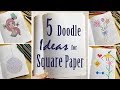 5 Doodle Ideas for Graph & Square Paper: Drawing in Notebooks