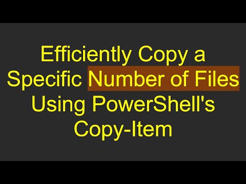 Efficiently Copy a