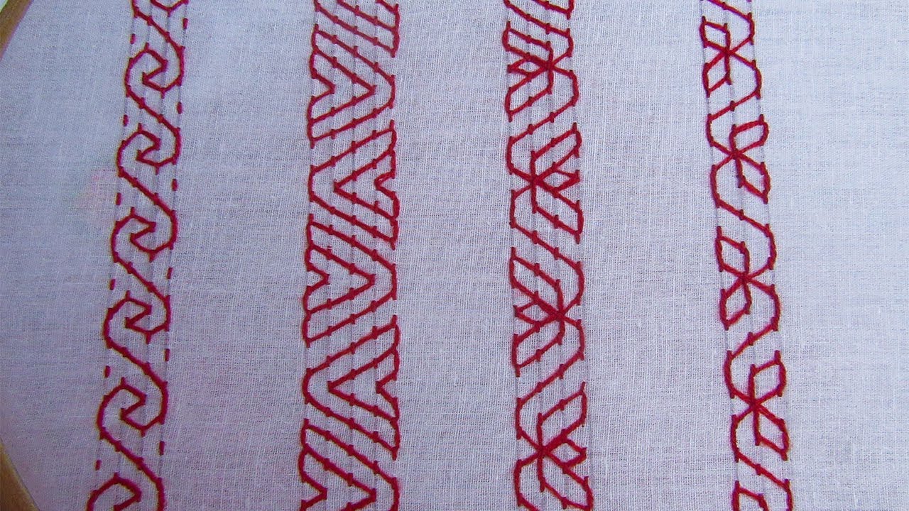 Hand Embroidery, Nakshi Kantha Border Line Embroidery, New Nakshi ...