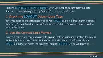 Resolving ORA-01722: Invalid Number Error in Oracle SQL