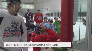 Hartford Wolf Pack to host Bruins in playoff game