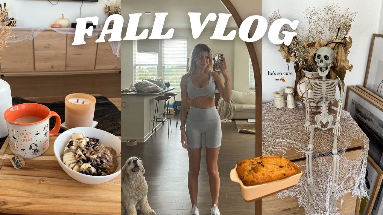 FALL VLOG: decorating the apartment, fall home decor haul & banana bread