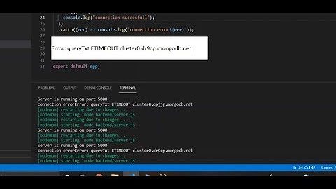 Error: queryTxt ETIMEOUT cluster0.dr9cp.mongodb.net || node.js connect with mongo atlas error solved