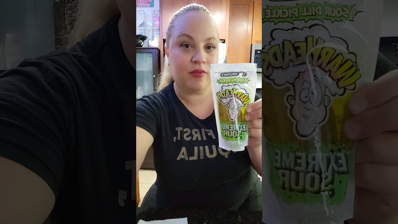 Trying Van Holten's Warheads Extreme Sour Dill Pickle