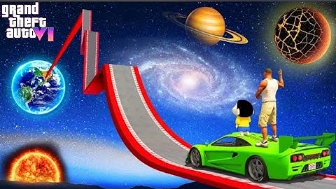 SHINCHAN AND FRANKLIN FOUND A SECRET CURVY ROAD TO SPACE IN GTA 5 GAMEPLAY