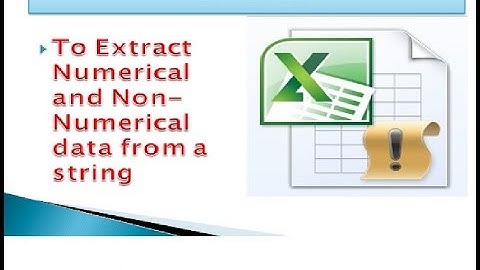 VBA code to extract numeric and non-numeric values from string