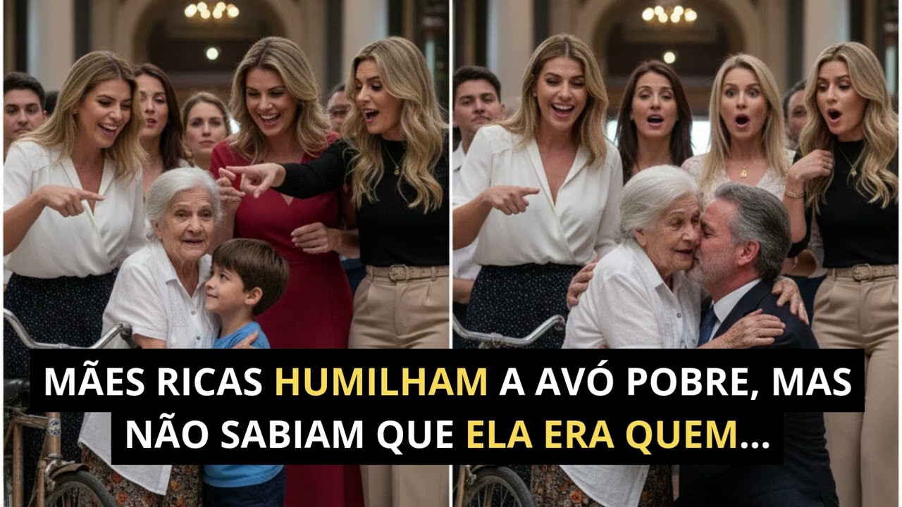 MÃES RICAS HUMILHAM AVÓ POBRE, MAS NÃO SABIAM QUE ELA ERA QUEM… (FINAL ÉPICO)