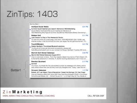 ZinMarketing Email Tip 1403 - The Trojan Horse:  How to get your emails opened