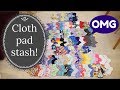 Updated Cloth pad stash 2018! Over 100 pads...