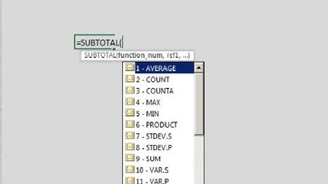 Mastering Excel: Using Multiple Formulas with SUBTOTAL
