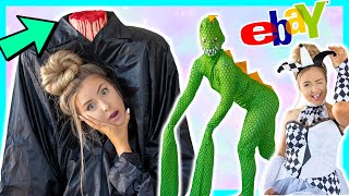 Trying On Cheap Halloween Costumes From Ebay And Wish ! Success Or Disaster ! видео